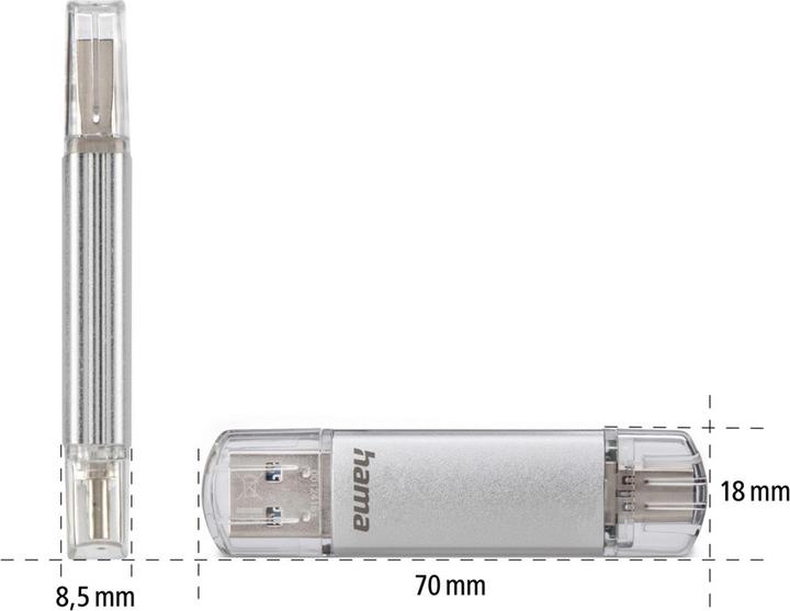 Produktbild Hama C-Laeta (64 GB, USB-A, USB-C)