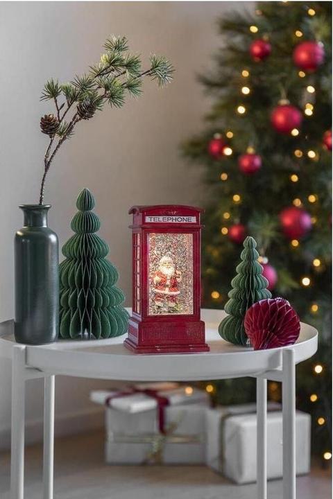 Produktbild Konstsmide Wasserlaterne klein, Telefonzelle mit sprechendem Weihnachtsmann