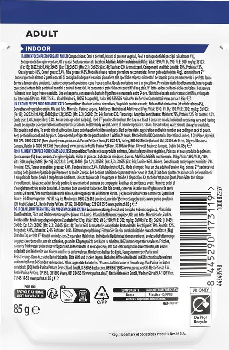 Produktbild Pro Plan Indoor in Sauce (Adult, 26 Stk., 2210 g)