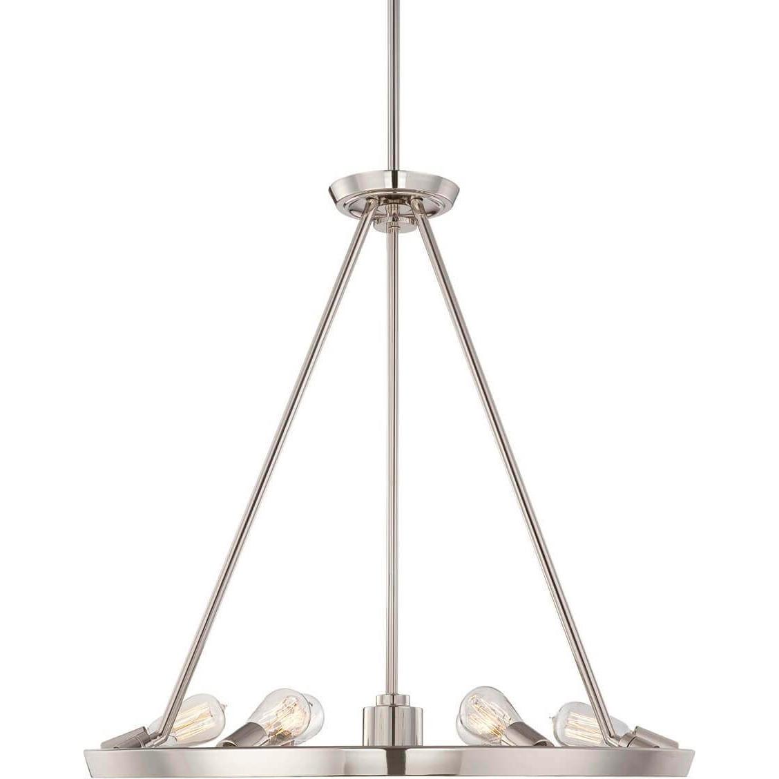 Elstead Lighting, Kronleuchter, Theater Row Kronleuchter E27 6-fach Imperial Silber (71.10 cm)