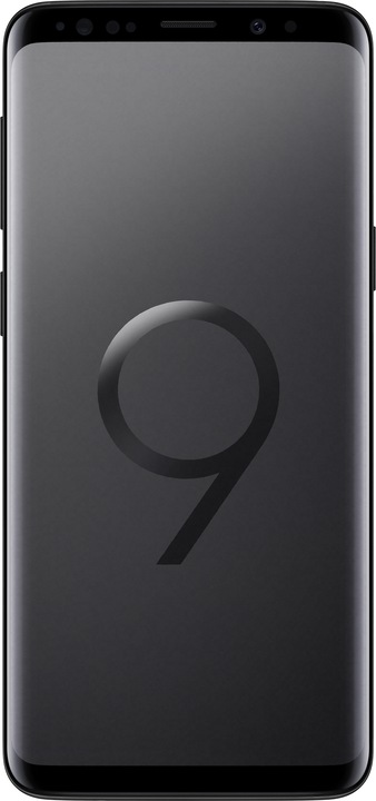 Actual product image Samsung Galaxy S9 (64 GB, Midnight Black, 5.80", Hybrid Dual SIM, 12 Mpx, 4G)
