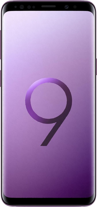 Actual product image Samsung Galaxy S9 (64 GB, Lilac Purple, 5.80", Hybrid Dual SIM, 12 Mpx, 4G)