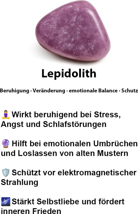Immagine prodotto Leyda Bracciale di lepidolite (18 cm, Pietra colorata)