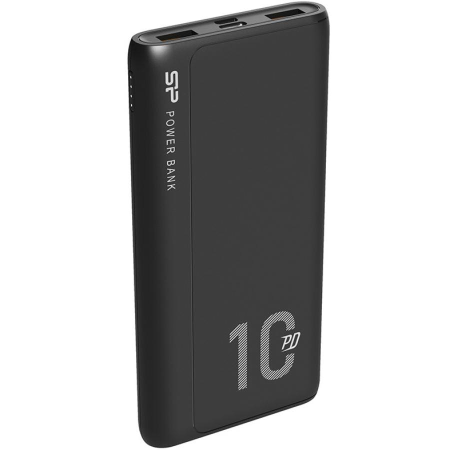 Silicon Power QP15 Powerbank (10000 mAh, 18 W, 37 Wh), Powerbank, Schwarz