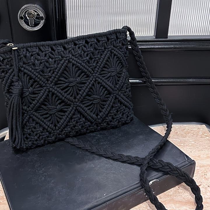 Actual product image Only-Bags.Store 1 Stück. Schicke Tasche - Leichte, handgefertigte Tasche mit geometrischen Mustern und Fransen