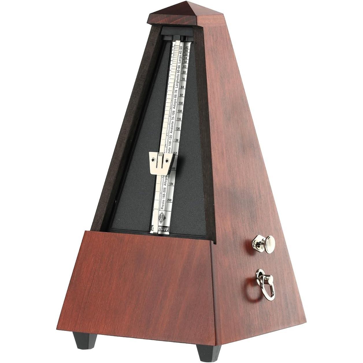 Wittner 811M 810-serie metronoom met bel, hout mahoniebruin mat (Metronom) (811M)