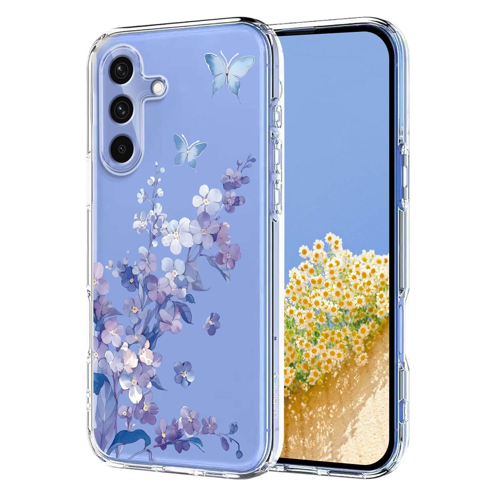 Mixroom - Cover Custodia Case In TPU Silicone Morbida Sfondo Trasparente Per HUAWEI ASCEND MATE 7 Fantasia Iniziali Lettera Z con fiori