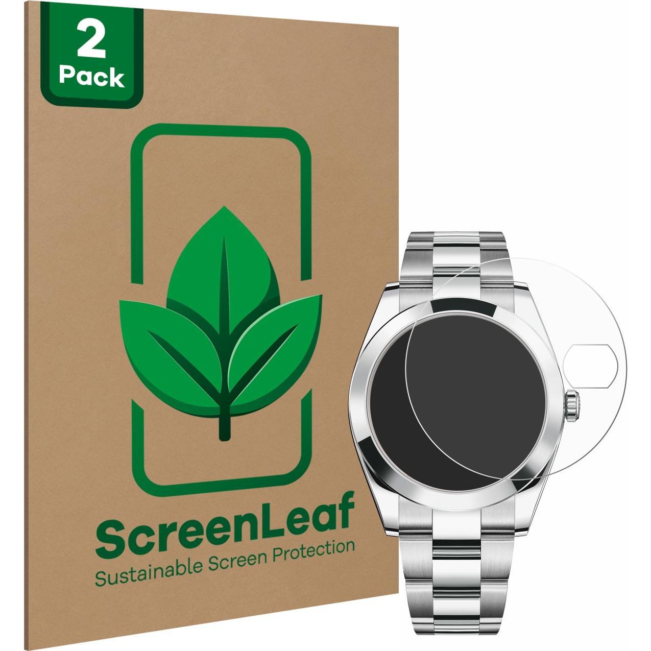 ScreenLeaf Schutzfolie nachhaltiger Displayschutz Displayschutzfolie Folie Klar Transparent, Smartwatch Schutzfolie, Tra...