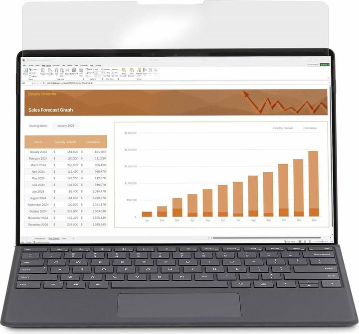 Produktbild StarTech COM 4-Wege Laptop Sichtschutz fur 31,5cm 12,4Zoll Surface Laptop Go 1/2/3 Sichtschutzfolie (12.40", 3:2)