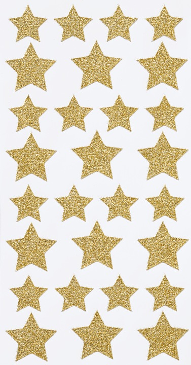 Produktbild Hobby Fun Glitzer-Sticker "Sterne"