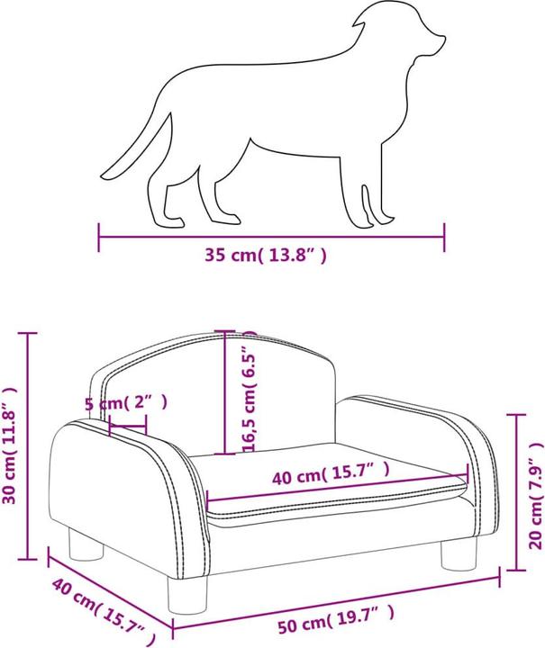 Actual product image vidaXL Hundebett (Dog)