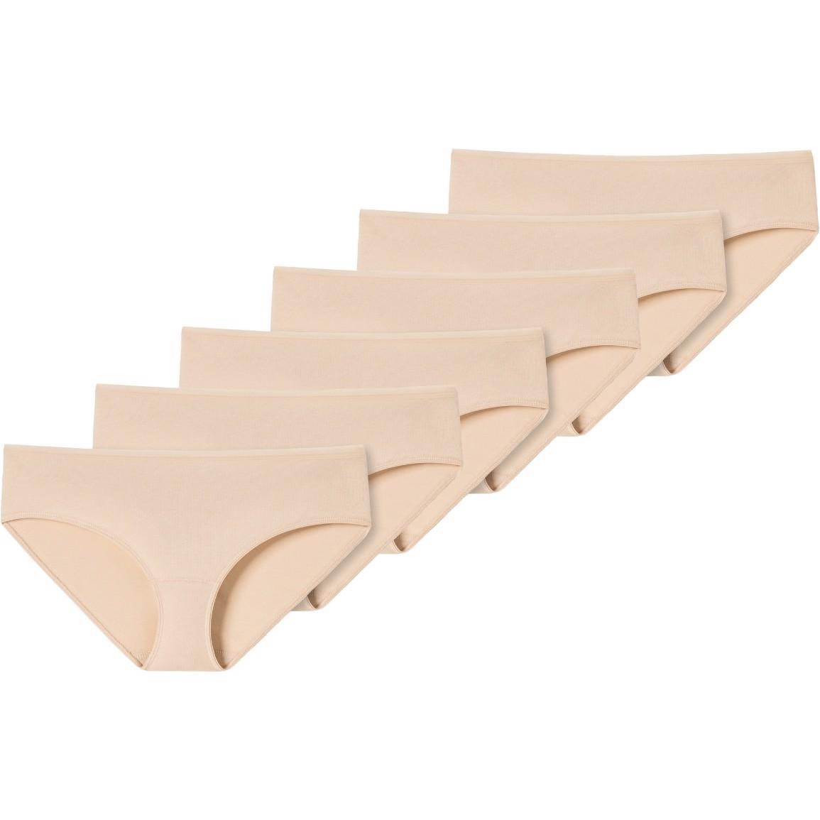 Schiesser, Damen, Unterhosen, 6er Pack 95/5 Organic Hipster, Beige, (42, 6er Pack)