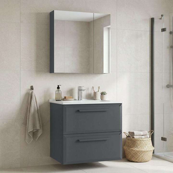 Produktbild Homitis Nuvola 65 v2 Bathroom Cabinet With Sink & Mirror Set (2 Pieces)
