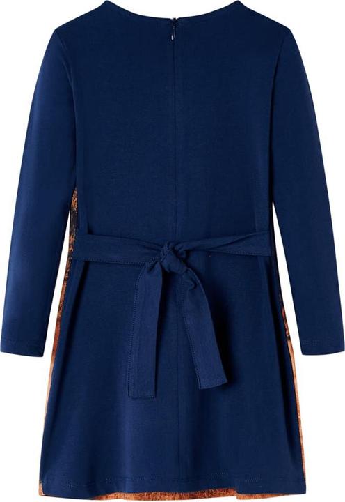 Produktbild vidaXL Kinderkleid mit Langen Ärmeln Marineblau 92,Material der (92)