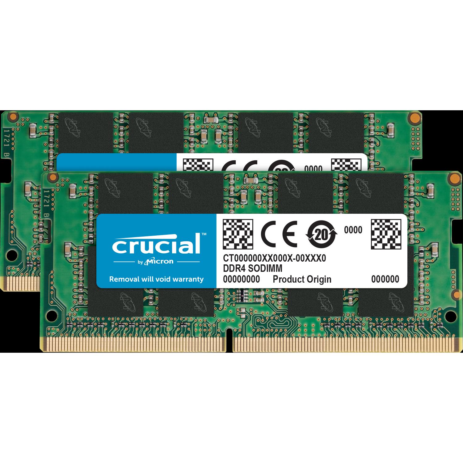 Crucial Laptop Memory (2 x 8GB, 3200 MHz, DDR4-RAM, SO-DIMM), RAM, Grün