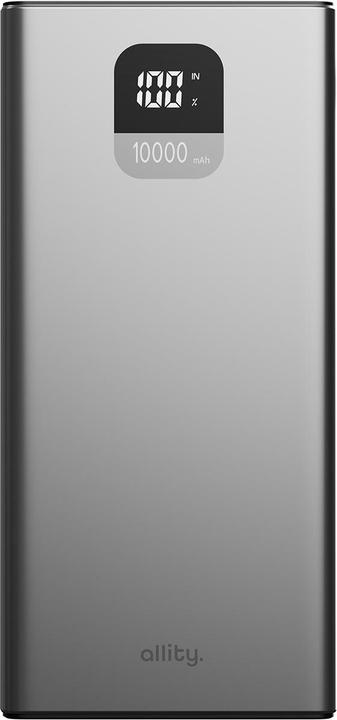 Produktbild Allity power bank APB-100 PD QC 22.5W 10000 mAh gray (10000 mAh, 22.50 W, 22.50 Wh)