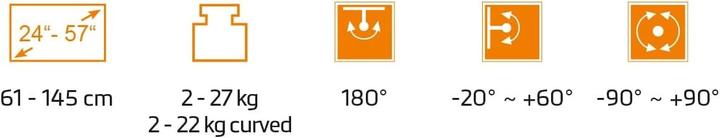 Produktbild myWall My Wall Bewegliche Halterung Monitorhalterung (Tisch, 57", 27 kg)