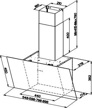 Produktbild Faber Tweet EV8 LED WH A80 (Wandhaube)