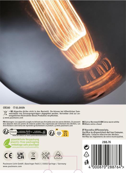 Actual product image Paulmann Globe Inner Glow (E27, 3.50 W, 80 lm, 1 x)