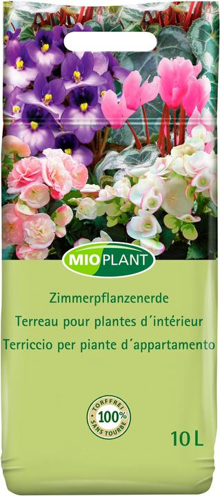 Mioplant Terreau pour plantes d'intérieur (10 l, Sol sans tourbe)