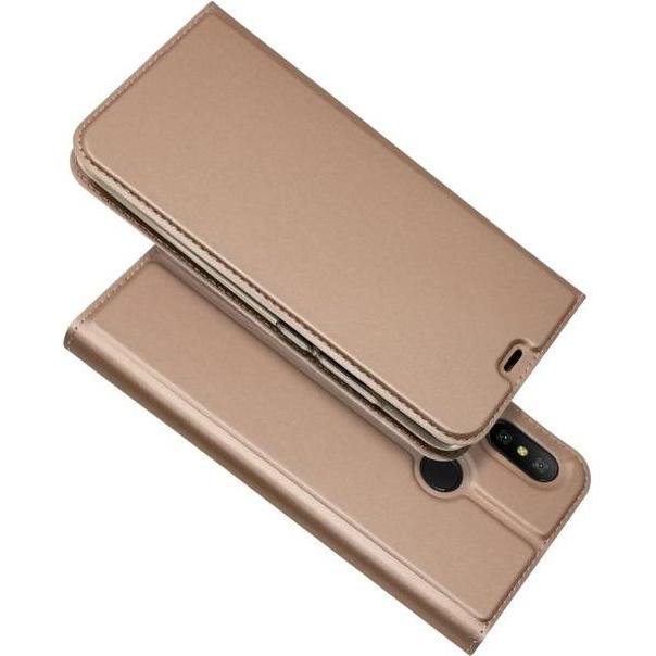 MU Classic Classic Leder Bookcover Series (Xiaomi Mi A2 Lite?), Smartphone Hülle, Rosa