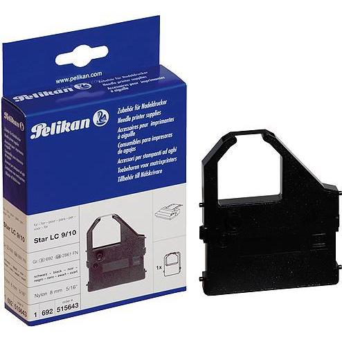 Pelikan, Schreibmaschine Zubehör, 1 - Schwarz - Farbband - für Star LC 10, 100+, 10CL, 10II, 20, NX 1000, 1010, 1020 Rai...