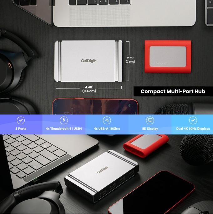 Productafbeelding CalDigit Thunderbolt 4 Element (Thunderbolt, 8 Havens)