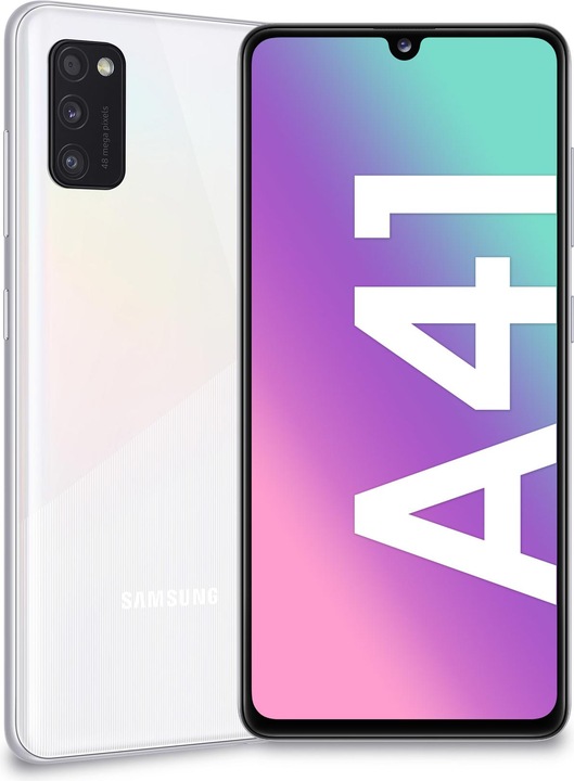 Samsung Galaxy A41 EU (64 GB, Weiss, 6.10", Dual SIM, 48 Mpx, 4G)