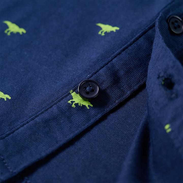 Immagine prodotto vidaXL Camicia da bambino blu navy 116,Materiale: 100 % cotone,Colore (116)
