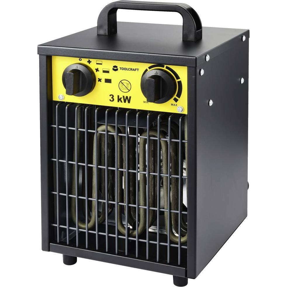 Toolcraft TO-8578335 Bauheizer 3000W Schwarz-Gelb, Heizkörper, Schwarz, Gelb