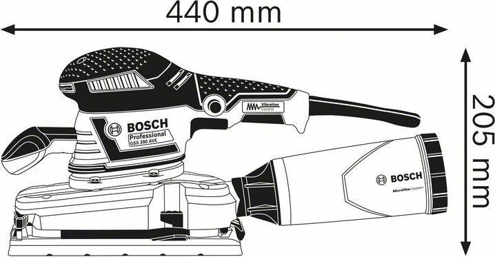 Produktbild Bosch Professional Schwingschleifer GSS 280 AVE, mit L-BOXX (Schwingschleifer, 350 W)