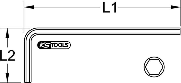 Produktbild KS Tools Innensechskant-Winkelstiftschlüssel. kurz. 13mm 15