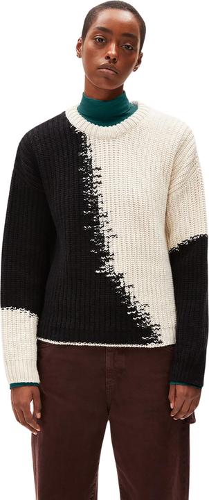 Actual product image Armedangels Long Sleeve Miyaar Pullover Round Neck Black/Oat (L)