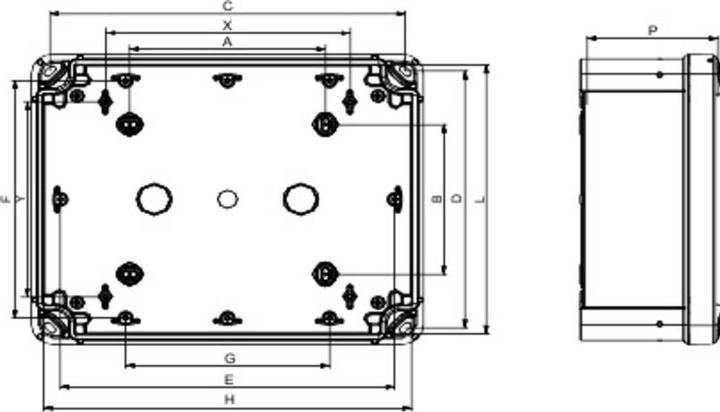 Image du produit Schneider Electric Boîtier industriel 80x80x47 PC (Boîtier)