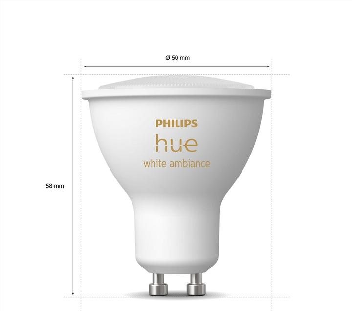 Produktbild Philips Hue White Ambiance BT (GU10, 5 W, 350 lm, 2 x, G)