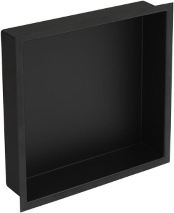 Productafbeelding Plieger Inbox Inbouwnis - Met Flens - RVS - 30x30x7.5cm - Matzwart