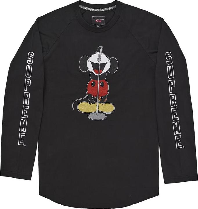 Image du produit Supreme Number (N)ine Mickey Raglan L/S Top Black (L)