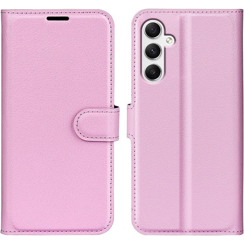 Cover-Discount Galaxy A35 - Leder Etui Hülle rosa (Samsung Galaxy A35), Smartphone Hülle, Rosa
