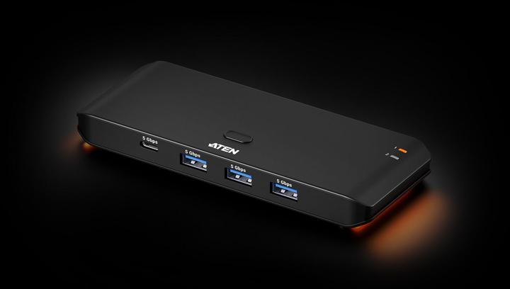 Produktbild Aten US5324 USB 3.2 Umschalter 2x4 Sharing Switch (2x Host A+C / 4x Device)
