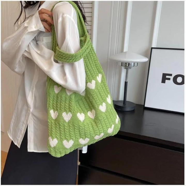 Immagine prodotto Only-Bags.Store Borse a maglia Borse di grande capacità Borsa a tracolla Autunno Borse Casual Tessuto