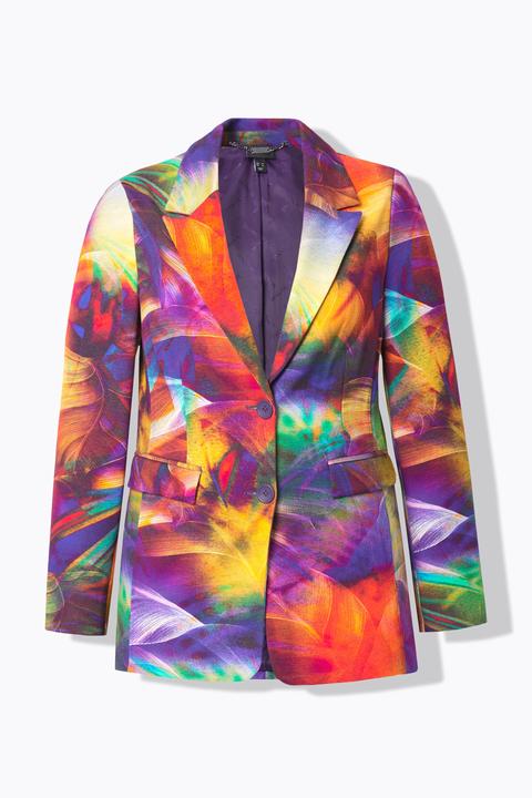 Actual product image Ulla Popken Abstract Print Long Sleeve Blazer (48)
