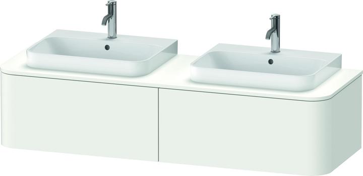 Actual product image Duravit Happy D.2 Plus Vanity unit base for wall-mounted console, 1600x550 mm, 2 pull-outs, for 2 to (65 x 41 x 165 cm)