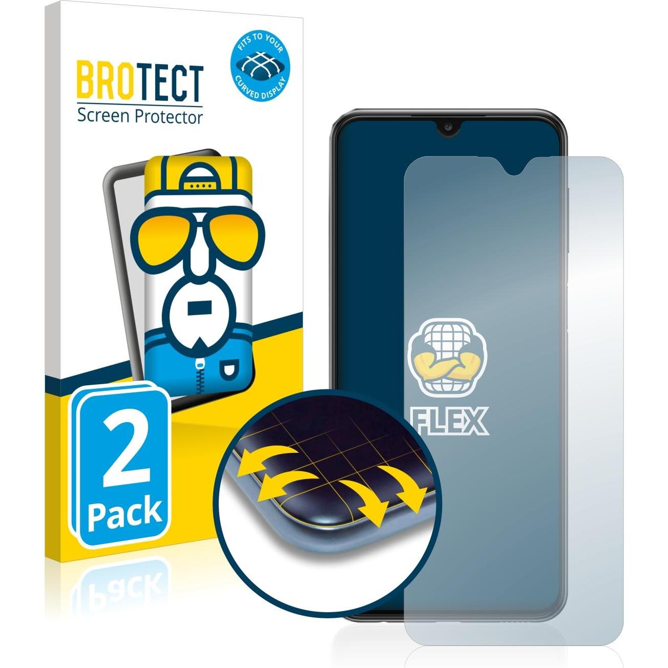 BROTECT Full-Cover Displayschutz (2 Stück, Samsung Galaxy A23 5G), Smartphone Schutzfolie, Transparent