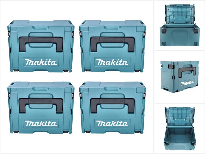 Immagine prodotto Makita Valigia MAKPAC formato 3 in plastica 395 x 295 x 215 mm 4 pezzi ( 4x 821551-8 ) (4 pezzi)