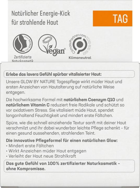Actual product image Lavera Glow by Nature Tagespflege Q10 mit Vitamin C (50 ml)