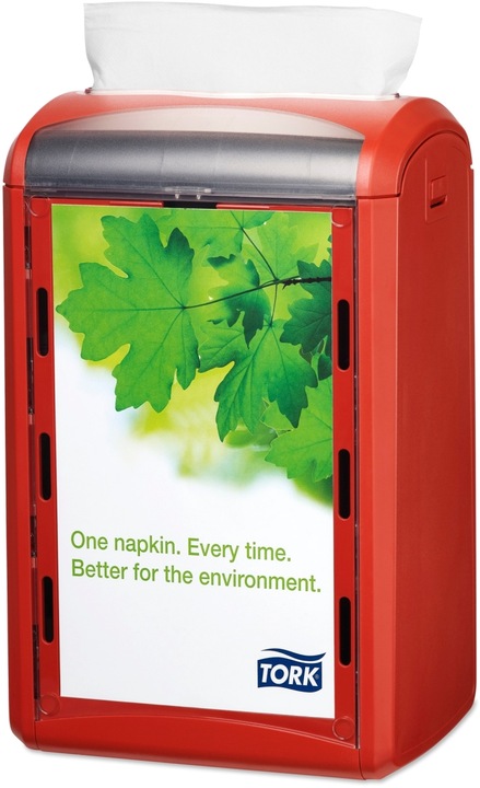 Produktbild Tork Serviettenspender Xpressnap Thekenspender Kunststoff rot (1 x)