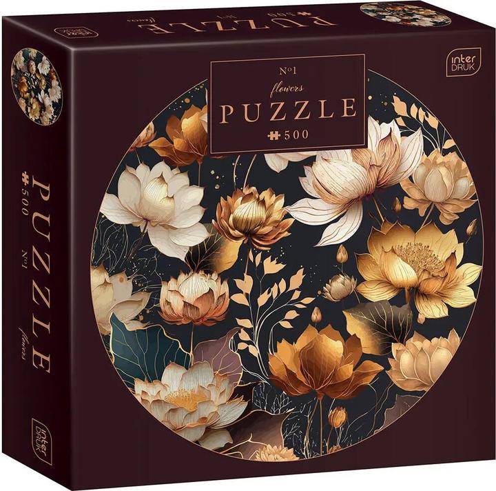 Produktbild Interdruk Puzzle 500 runde Blumen 1 (500 Teile)