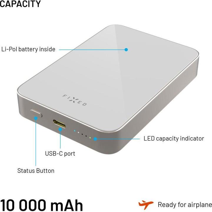 Produktbild Fixed MagZen 10 Crystal (10000 mAh, 20 W, 38.70 Wh)