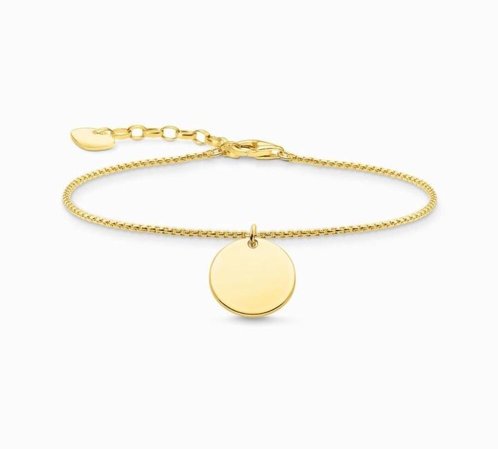 Produktbild Thomas Sabo Armband Mit Coin Gold (19 cm, 750 Gelbgold Vergoldung, 925 Sterlingsilber)