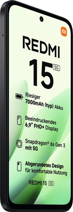 Productafbeelding Xiaomi Redmi 15 (256 GB, Middernachtelijk zwart, 6.90", Hybride dubbele SIM)